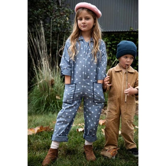 NWT Billie Unisex Romper-Chambray Star size 7 - Picture 2 of 4